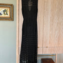 Fringe Crochet Cover Up in Black