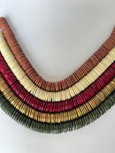 Handmade Coconut Disk Bead Necklace