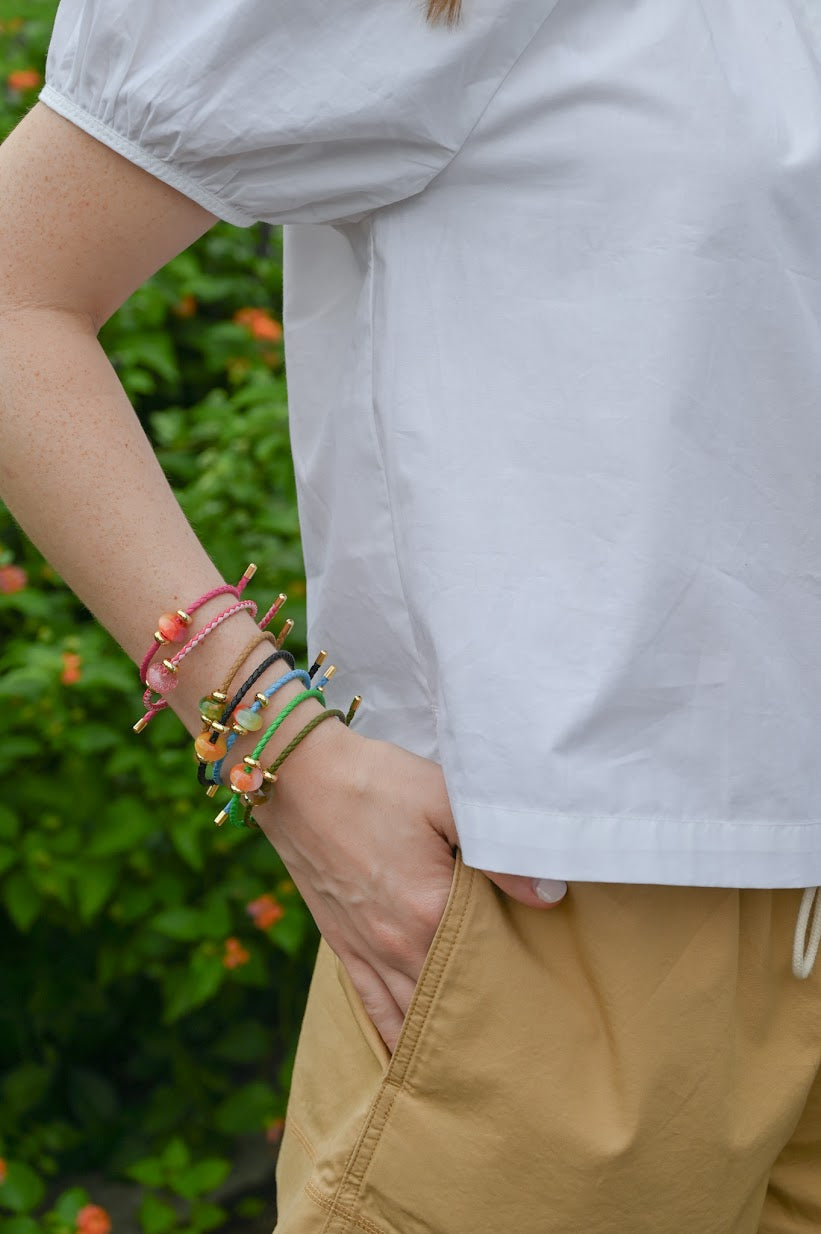 Colorful Cord Bead Bracelet