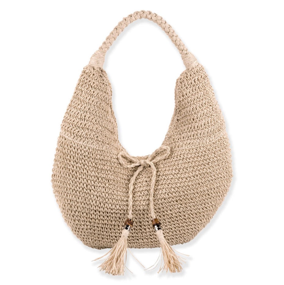 Sun’N’Sand Paper Straw Purse with Bow