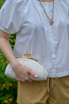 Raffia Clutch