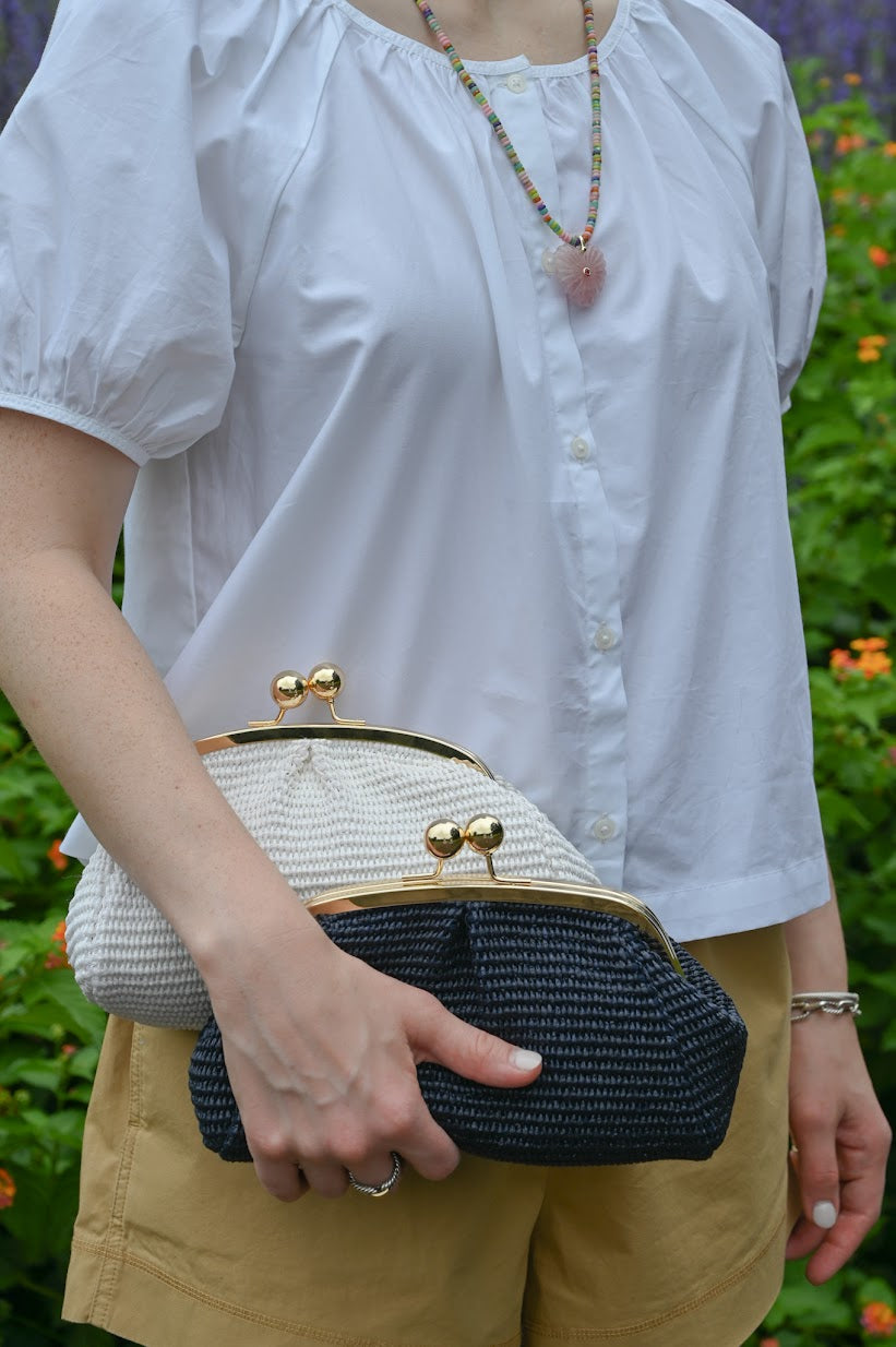 Raffia Clutch