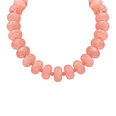 Rondelle Bead Necklace in Pink