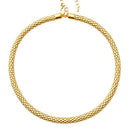 Textured Metal Necklace in Gold