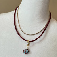 Brown Cord Fish Charm Necklace- Bijou Exclusive