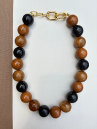 Beaded Color Gumball Statement Necklace