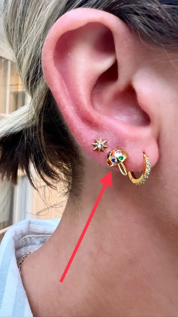 Mushroom Stud Earring