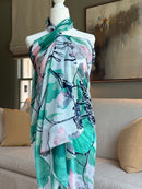 Tropical Watercolor Sarong in Green