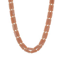 Acrylic Layered Necklace in Pink