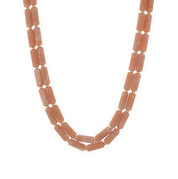 Acrylic Layered Necklace in Pink