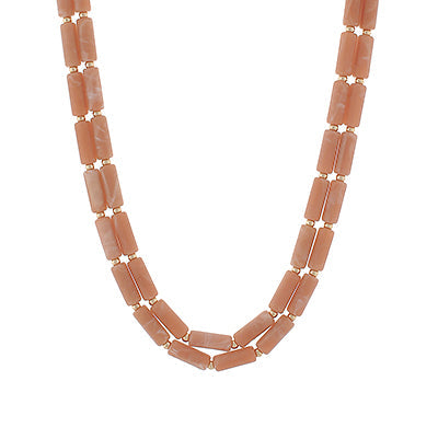 Acrylic Layered Necklace in Pink