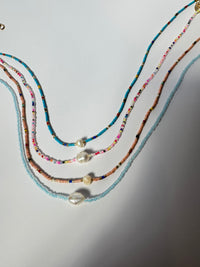 Glass Bead & Pearl Necklace