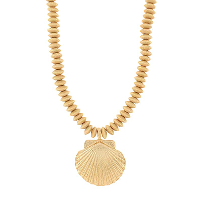 Gold Shell Beaded Necklace