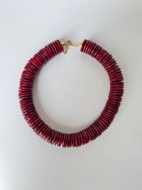 Handmade Coconut Disk Bead Necklace