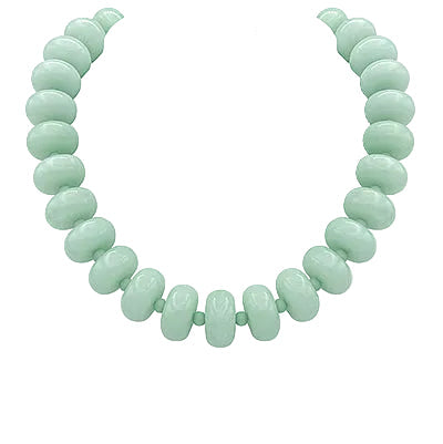 Rondelle Bead Necklace in Mint