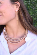 Crystal & Snake Chain Drop Earrings