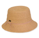 Sun’N’Sand Paper Straw Bucket Hat in Tan