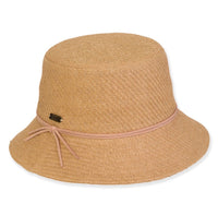 Sun’N’Sand Paper Straw Bucket Hat in Tan