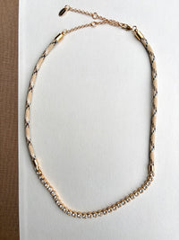 Ivory Paracord & CZ Tennis Necklace