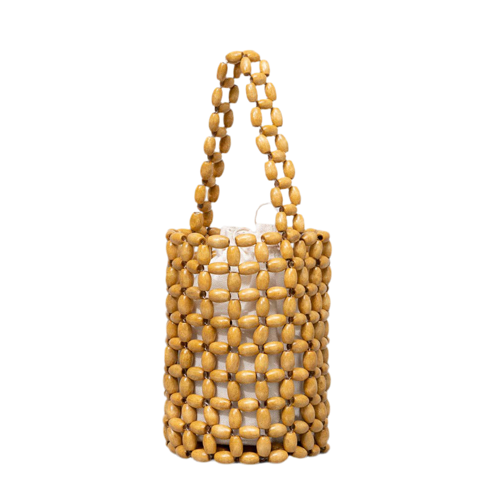 Wooden Bead Bucket Handmade Bags DPFB0613