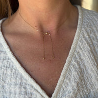 Thin Gold End Ball Chain Necklace