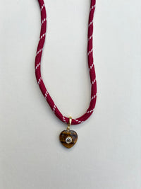 Crimson Paracord with Heart Charm