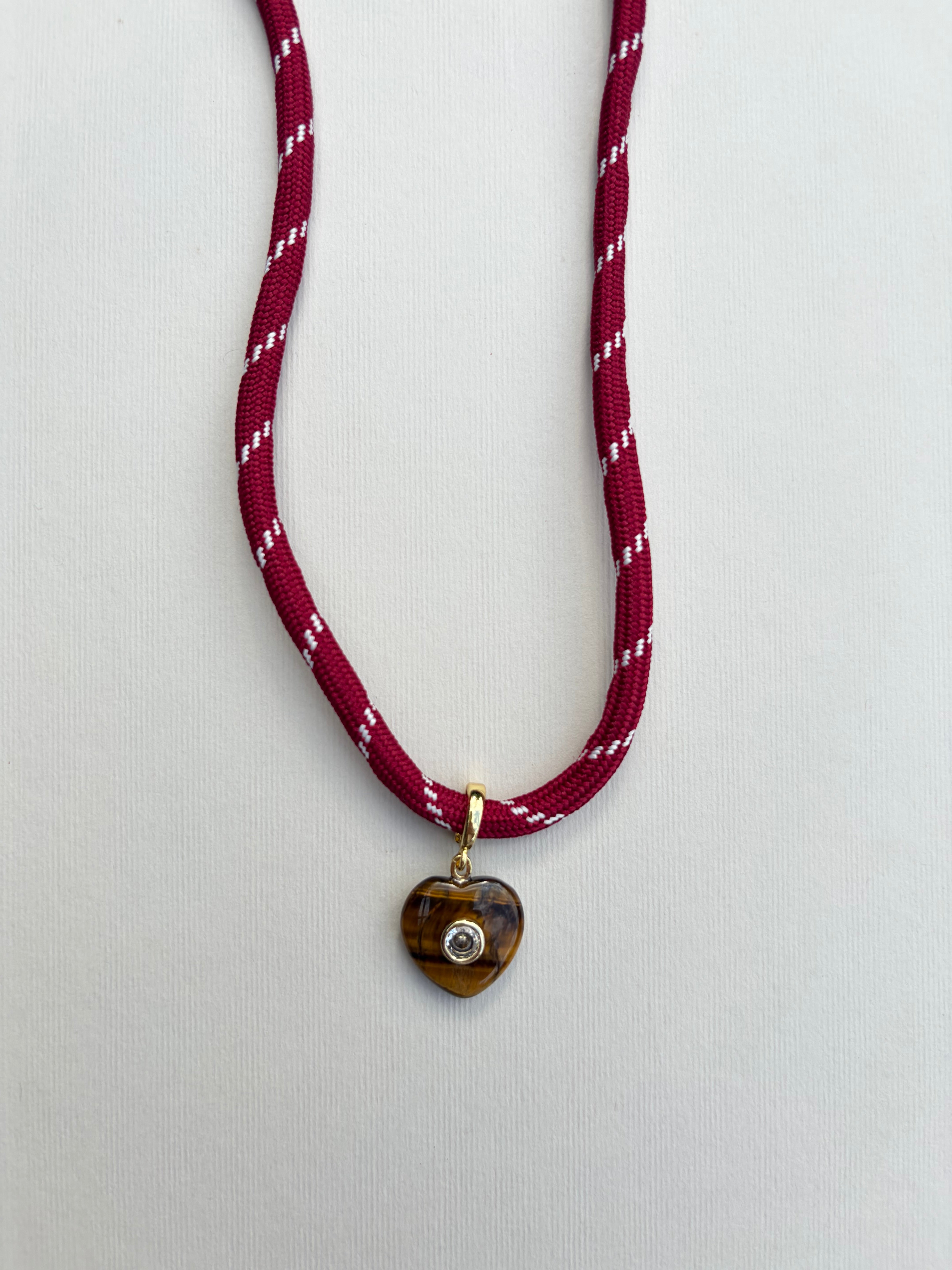 Crimson Paracord with Heart Charm