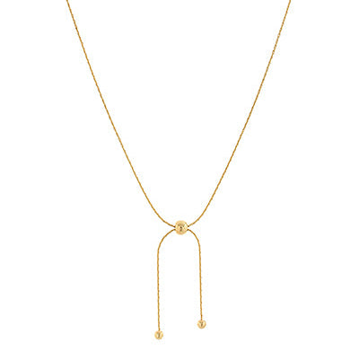 Thin Gold End Ball Chain Necklace