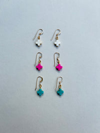 Dainty Cross Dangle Earrings