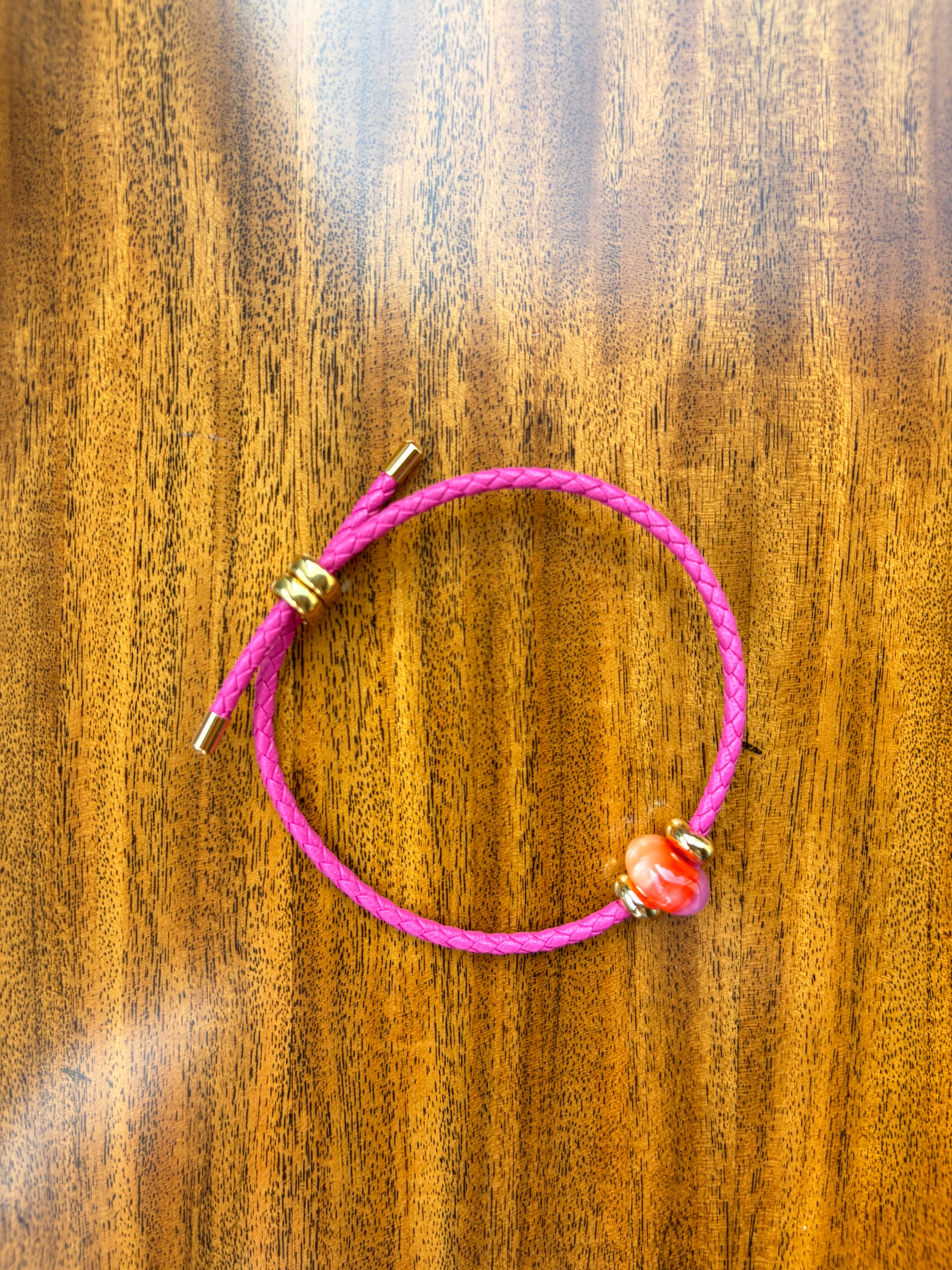 Colorful Cord Bead Bracelet