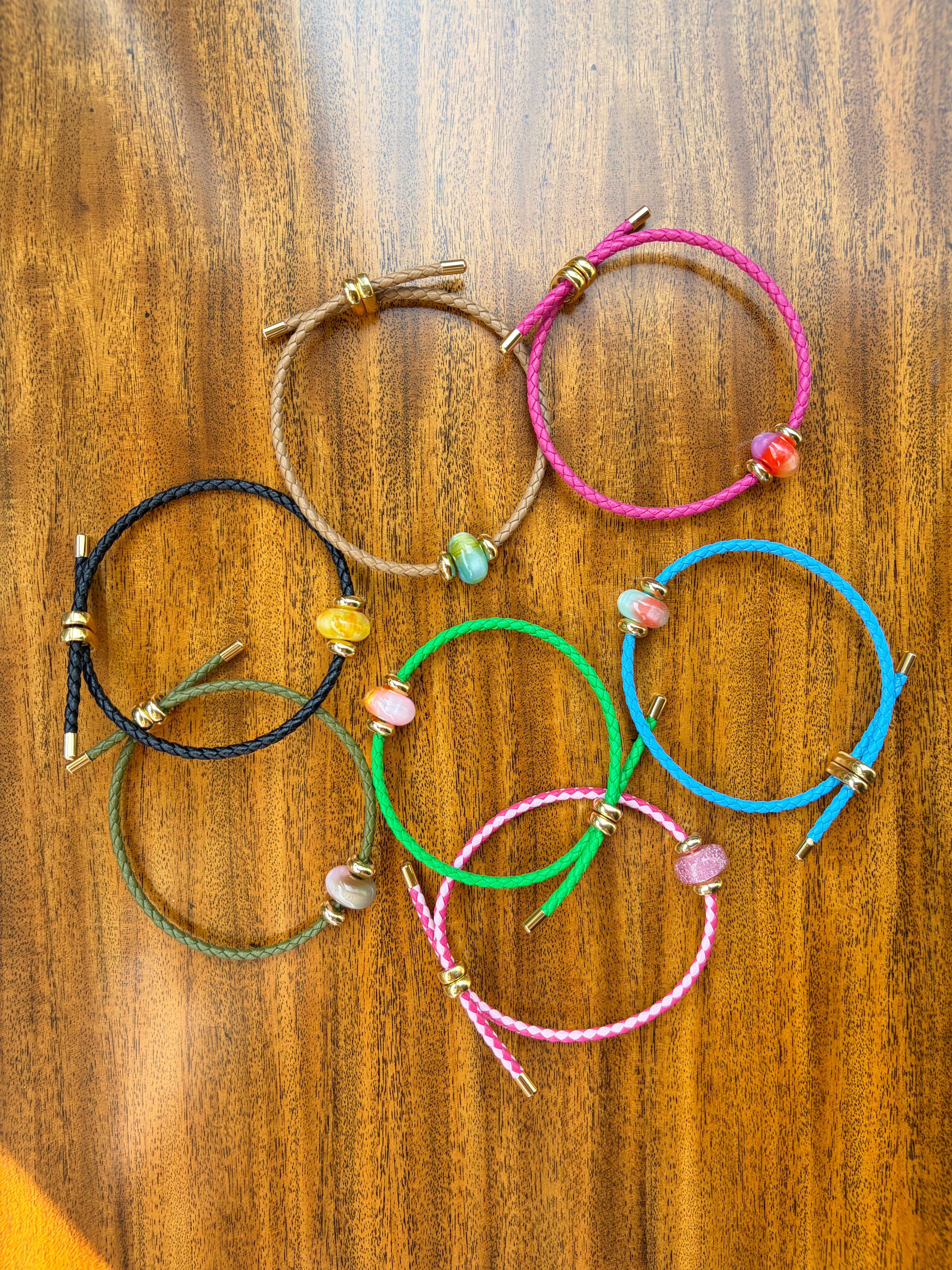 Colorful Cord Bead Bracelet