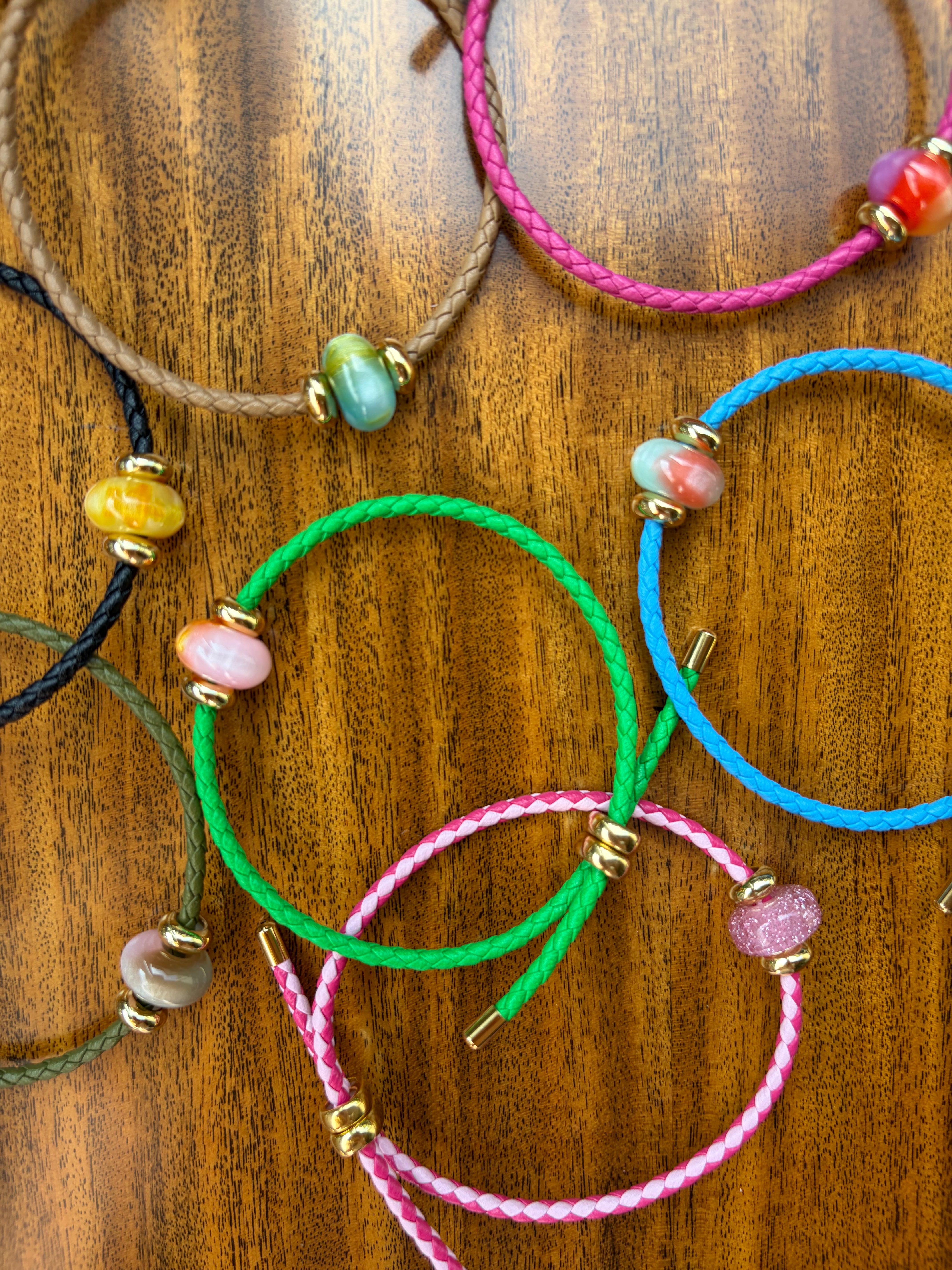 Colorful Cord Bead Bracelet
