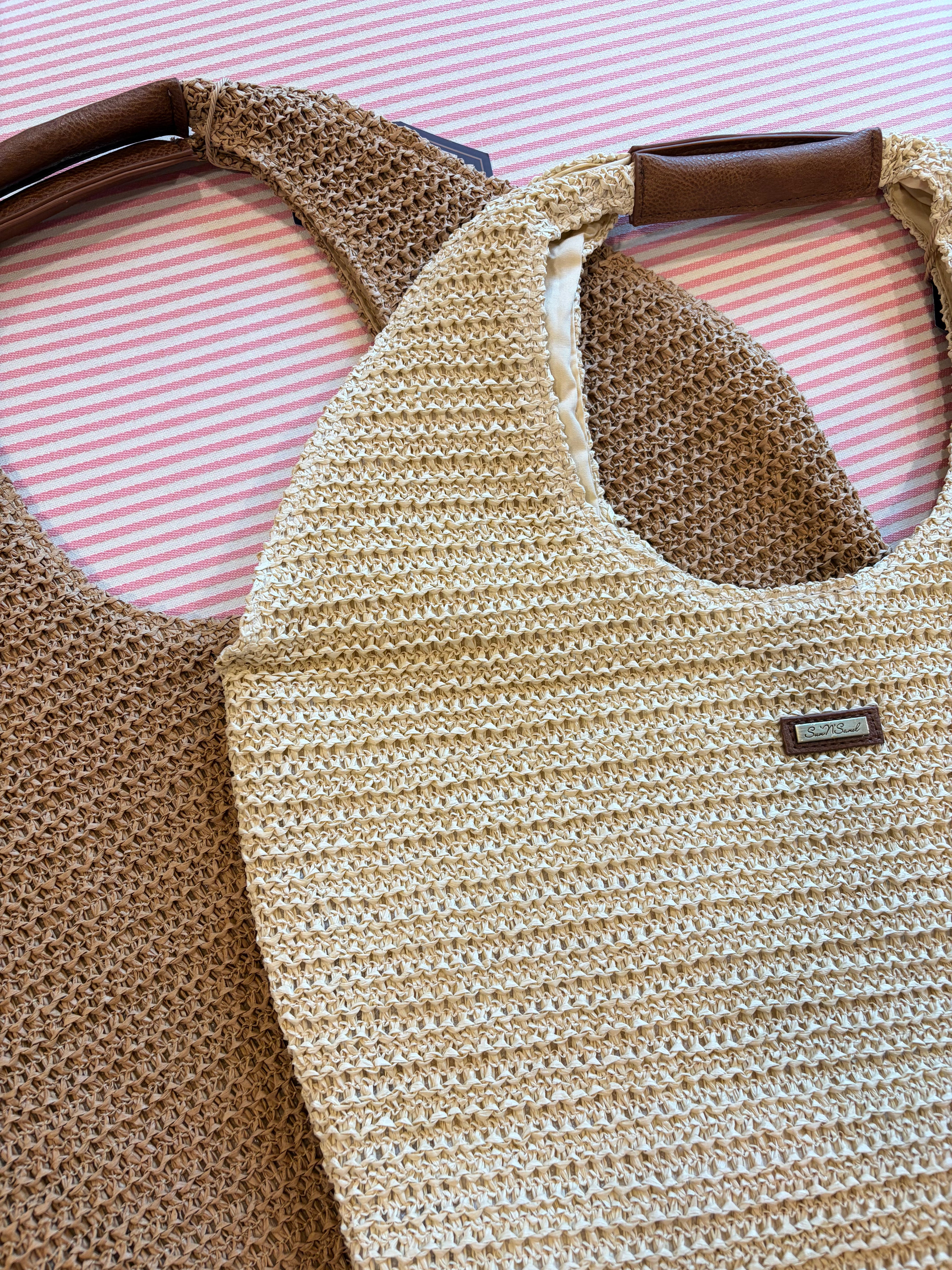 Sun’N’Sand Paper Straw Scoop Tote