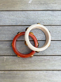 Bangle Bracelet with Tortoise Accent