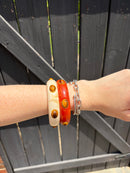 Bangle Bracelet with Tortoise Accent