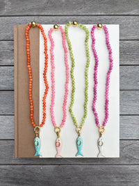 Colorful Fish Beaded Necklace