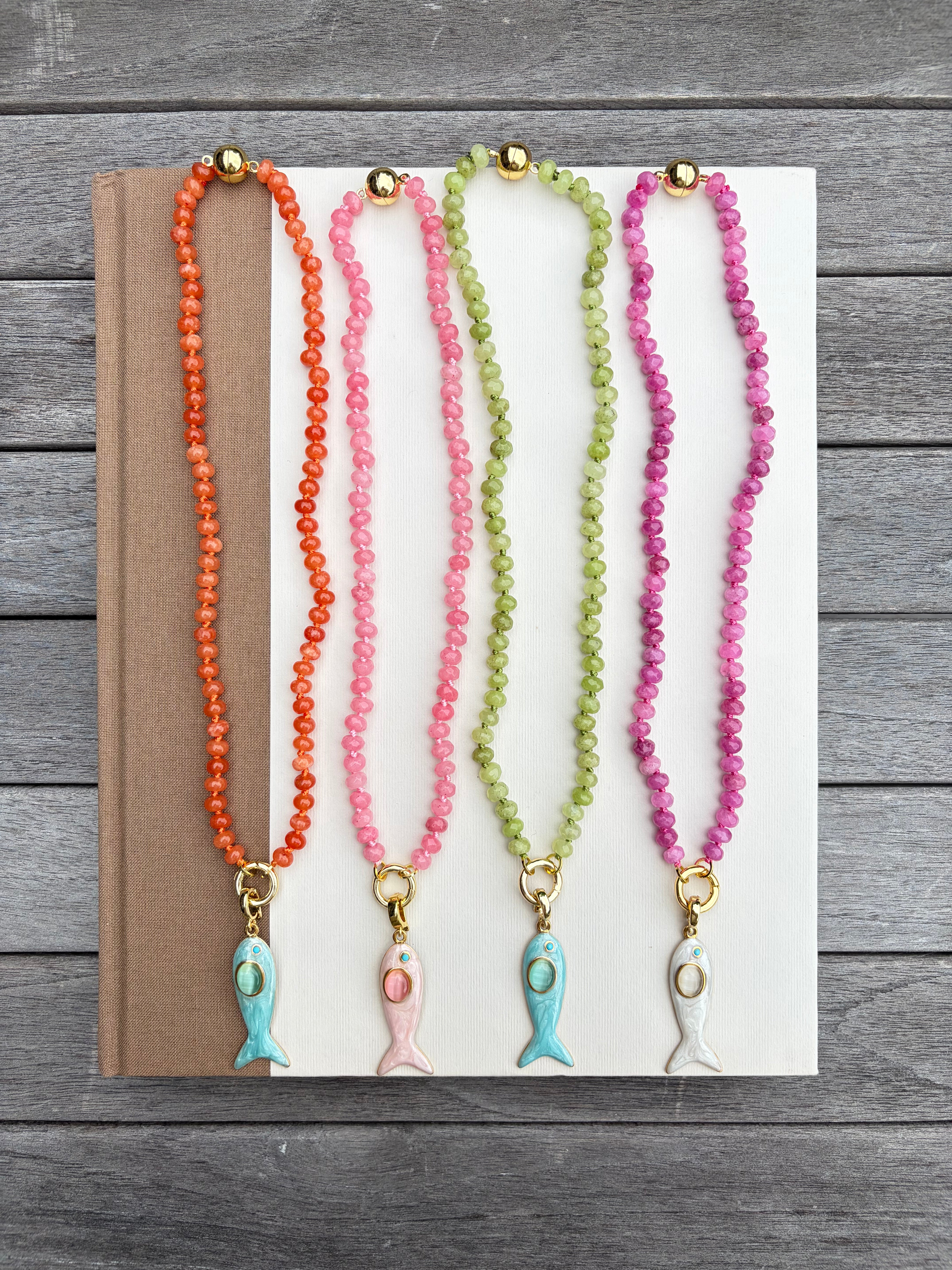 Colorful Fish Beaded Necklace
