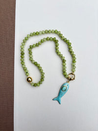 Colorful Fish Beaded Necklace
