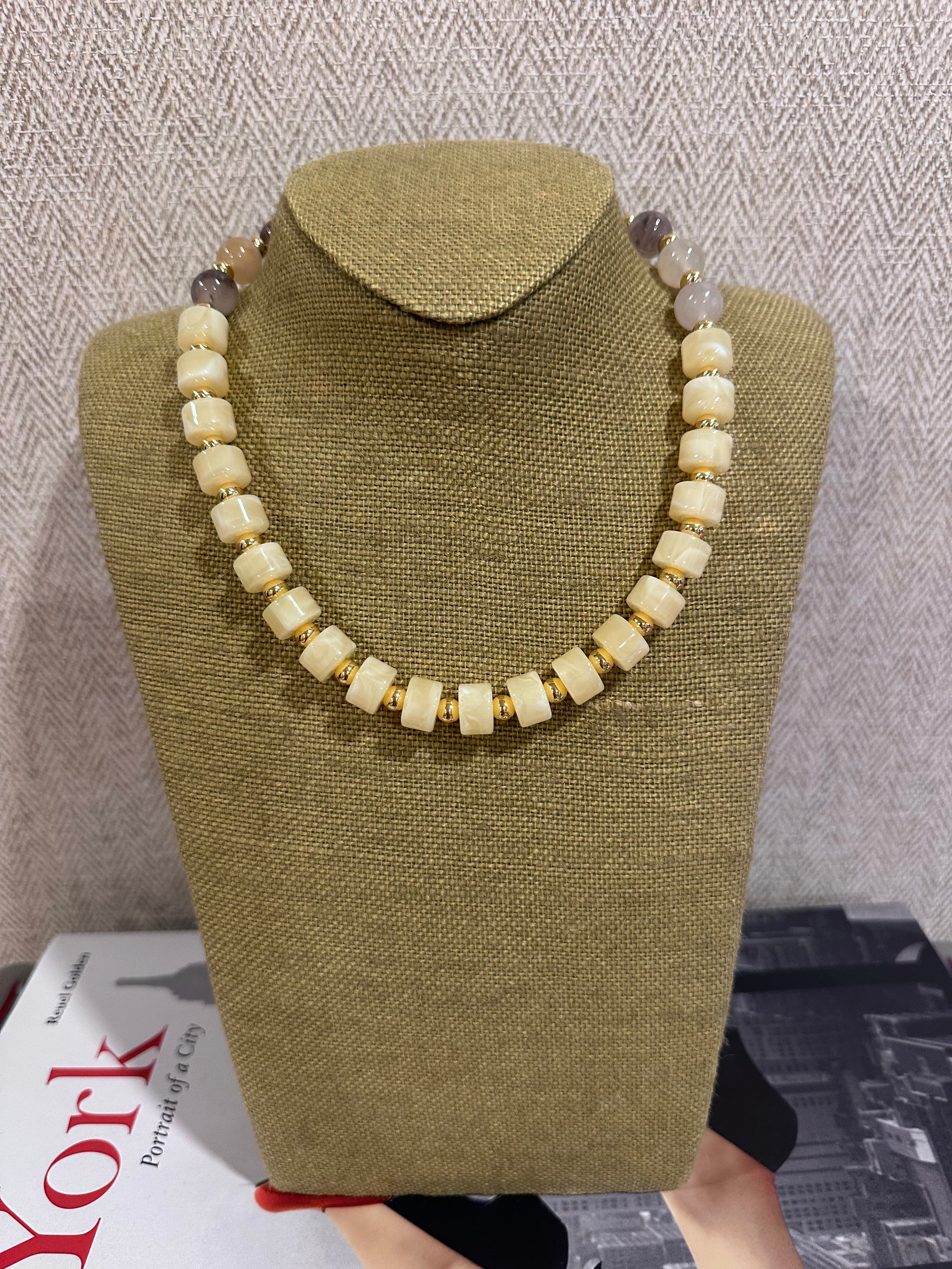 Bead and Disc Necklace
