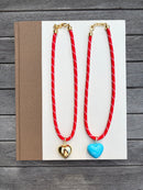 Cherry Paracord Necklace with Charm