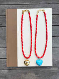 Cherry Paracord Necklace with Charm