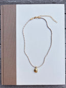 Coated Chain with Teardrop Charm