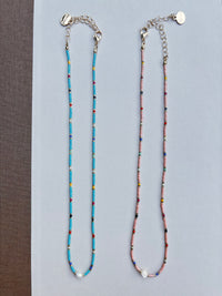 Colorful Bead and Pearl Necklace