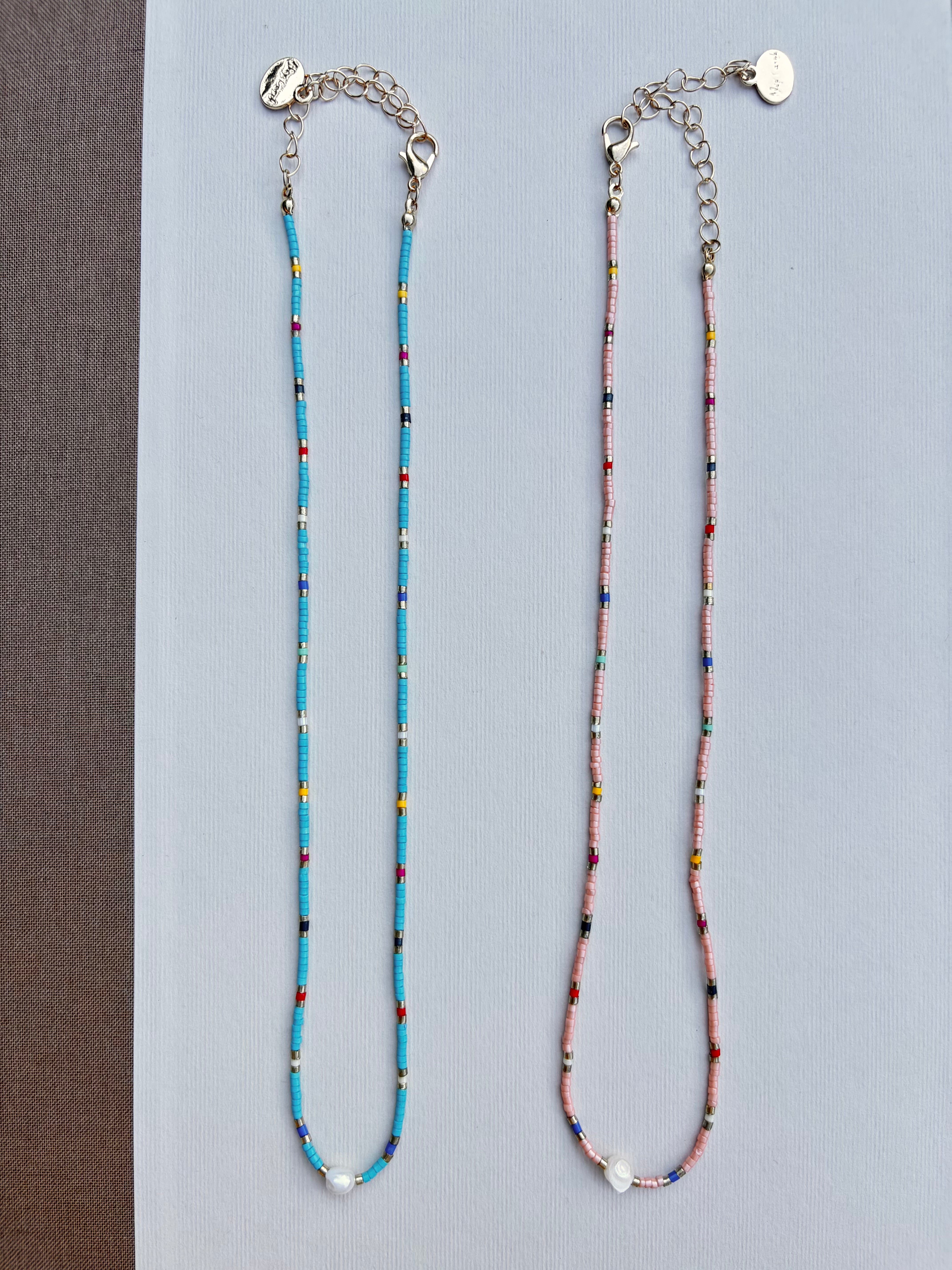 Colorful Bead and Pearl Necklace