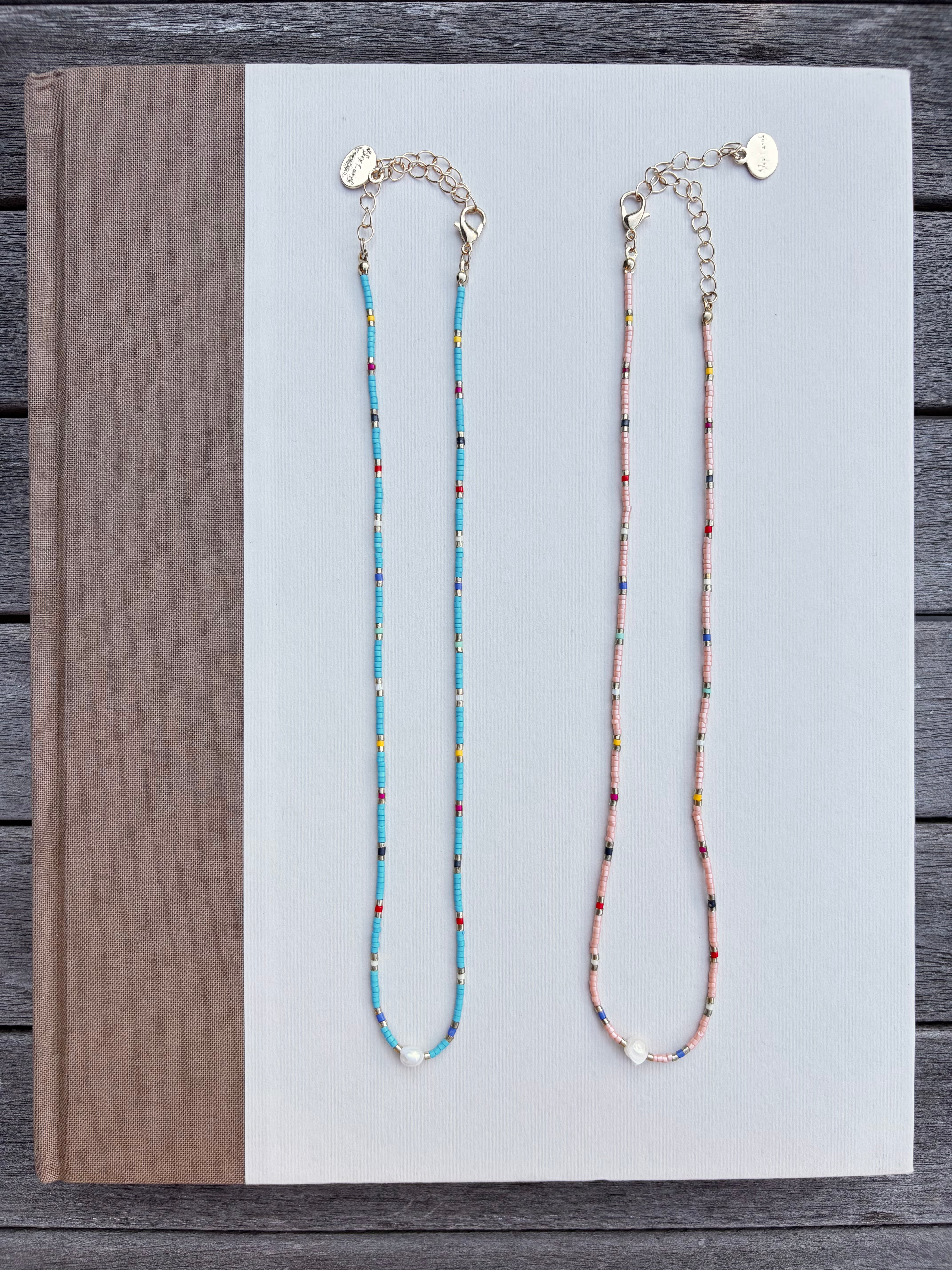 Colorful Bead and Pearl Necklace