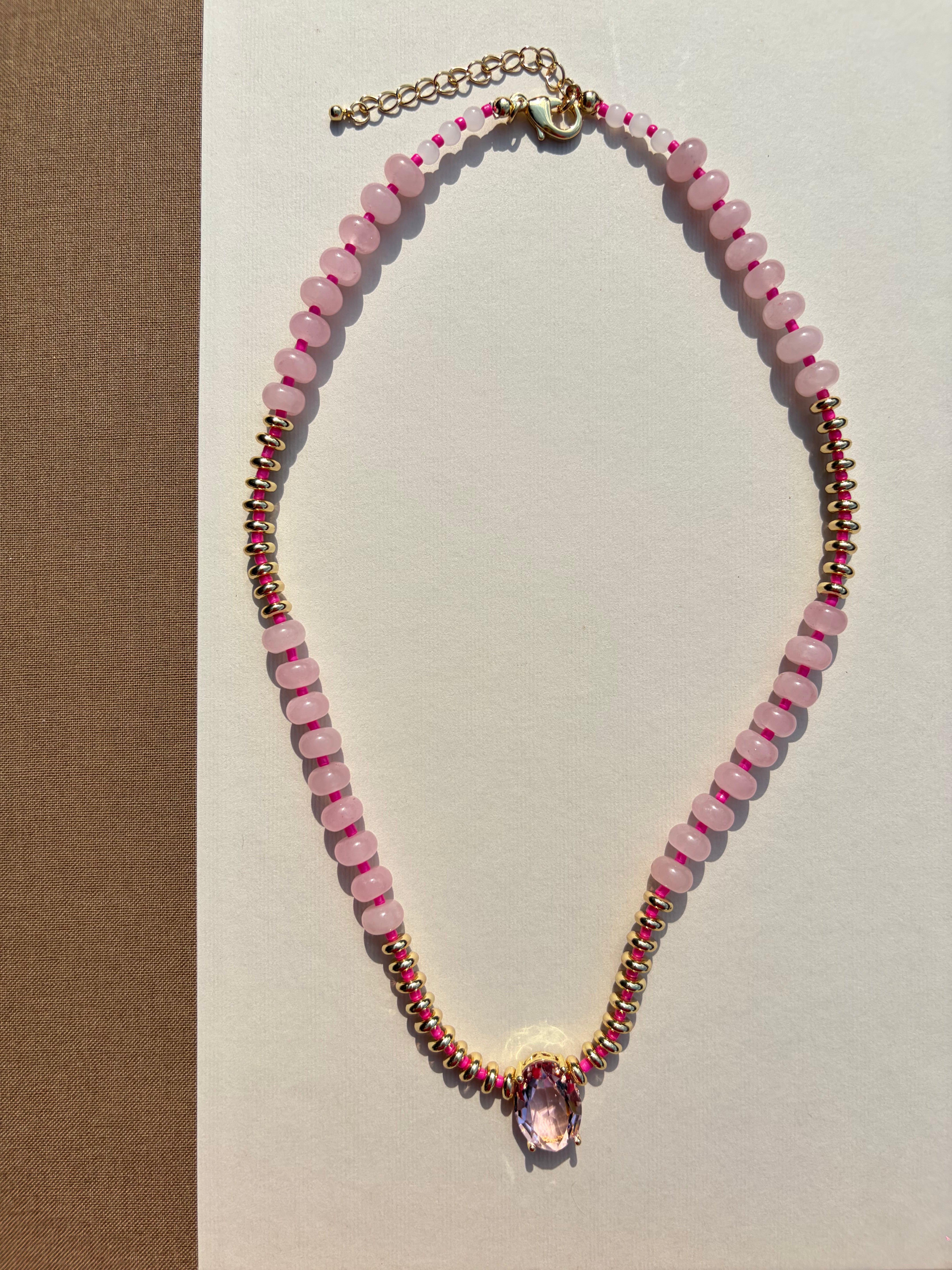 Sampson Pink Jewel Necklace