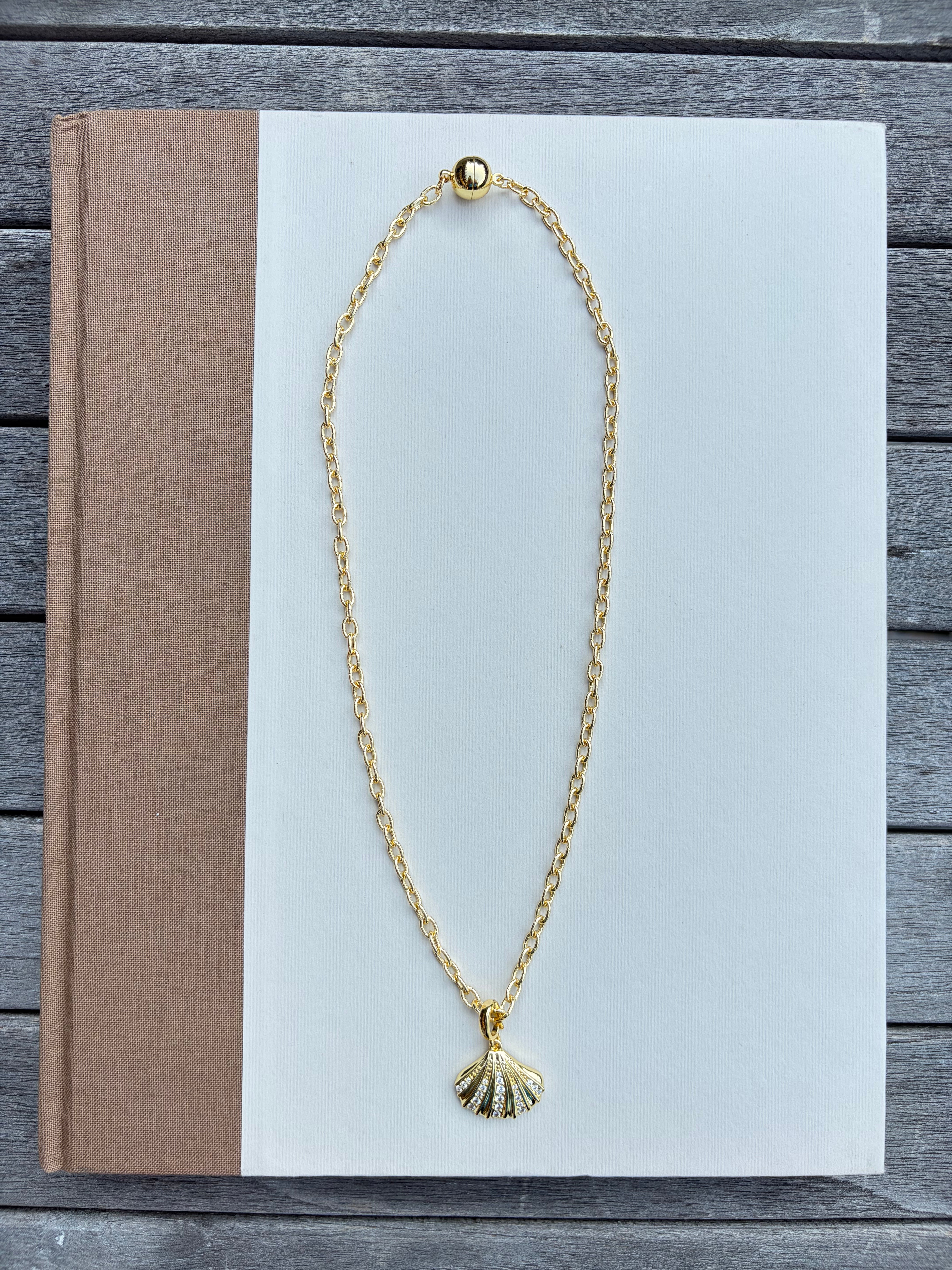 Gold Chain with Shell Charm