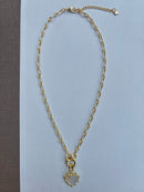Gold Chain with Heart Charm