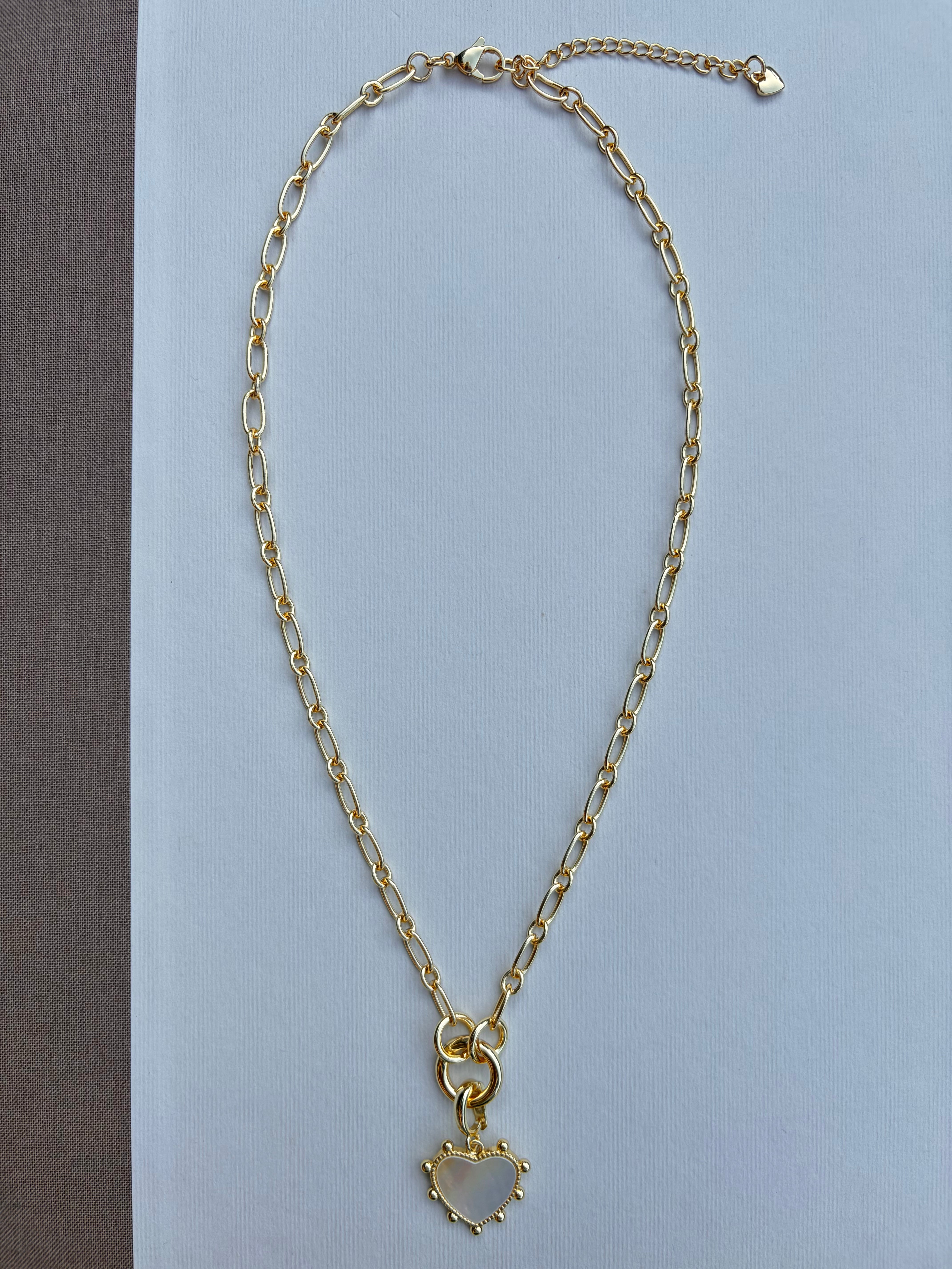 Gold Chain with Heart Charm