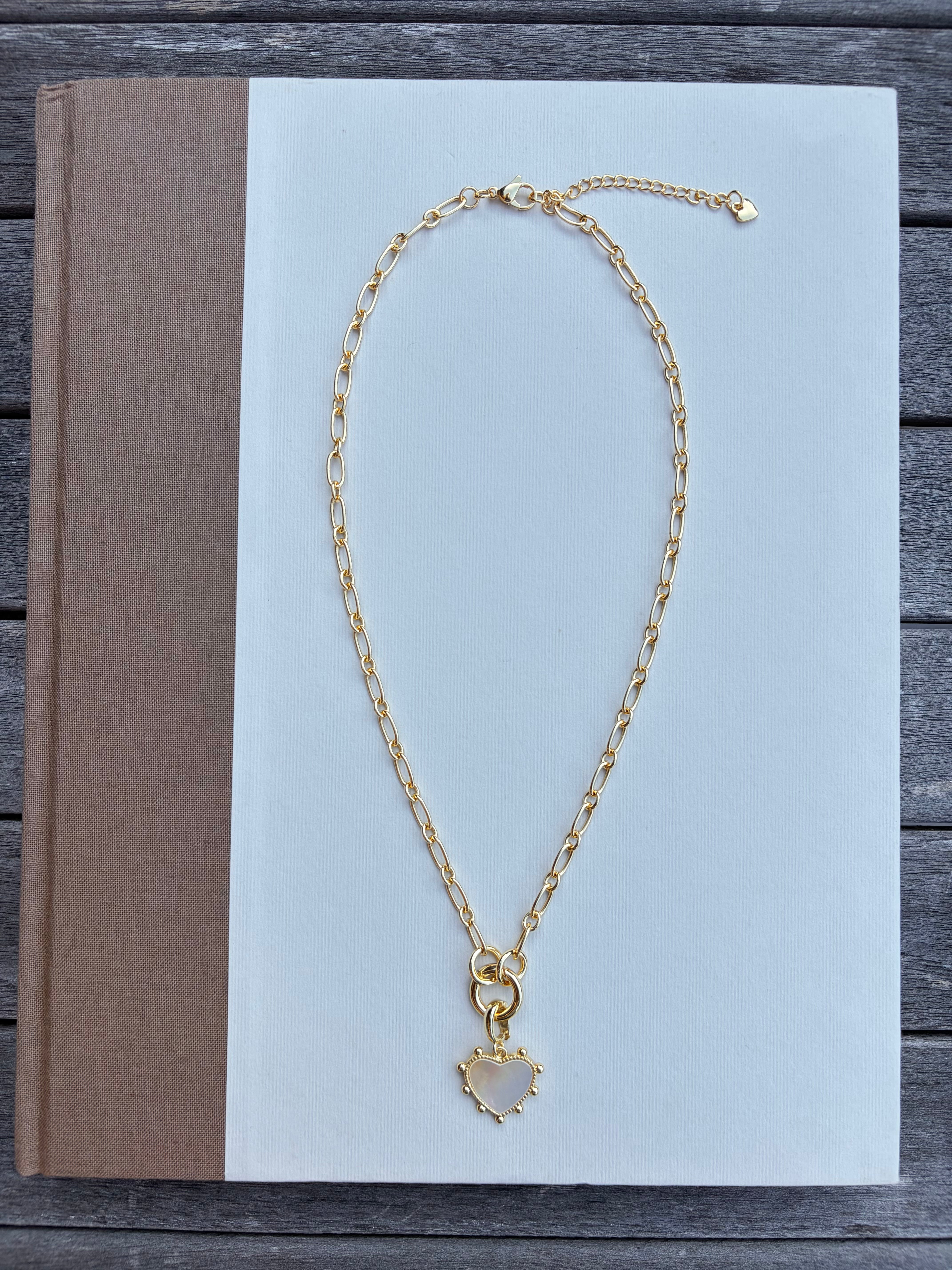 Gold Chain with Heart Charm